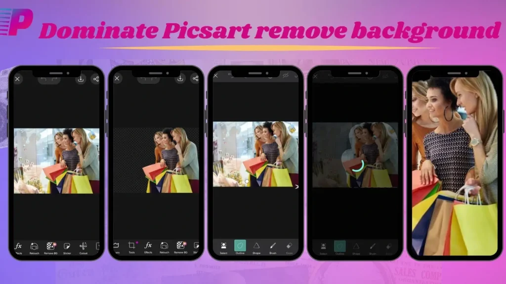 how to change picsart remove background