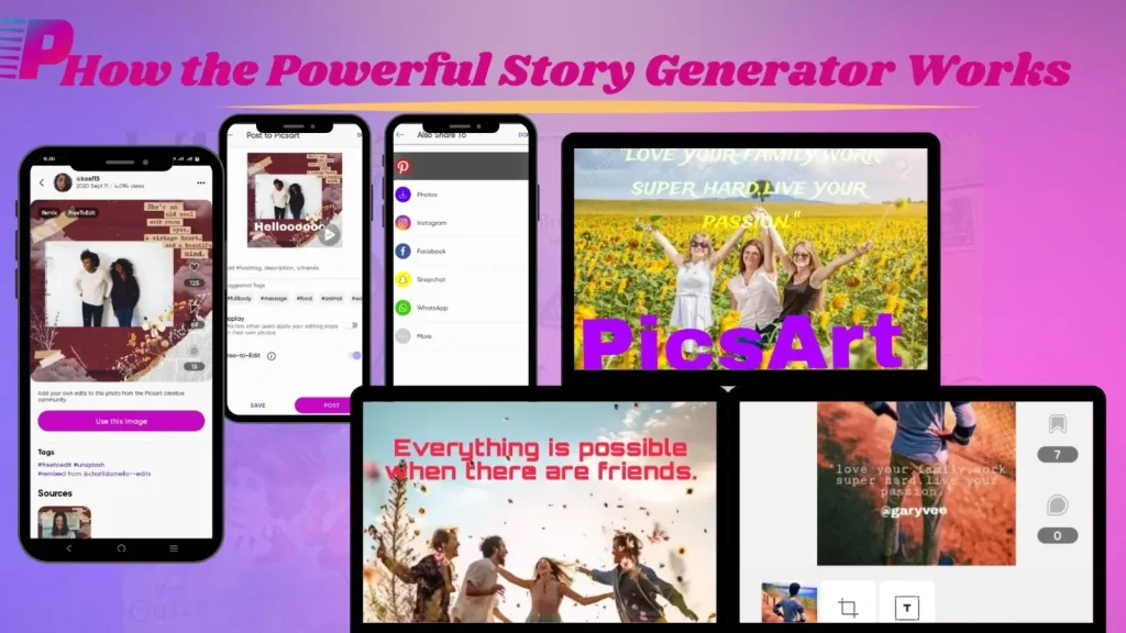 picsart ai powerfull story generator works